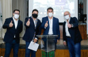 Nesta terça-feira (21), dezenas de prefeitos, assessores e secretários de municípios dos Campos Gerais e da região Oeste participaram de um encontro para conhecer detalhes do projeto da Nova Ferroeste