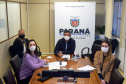 A Secretaria de Estado da Saúde desenvolveu um sistema de monitoramento de obras e apresentou a nova metodologia em reunião com os diretores das 22 Regionais de Saúde nesta terça-feira (22). O programa pretende aumentar a transparência e a rapidez nos processos. -  Curitiba, 22/06/2021  -  Foto: Américo Antonio/SESA