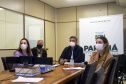 A Secretaria de Estado da Saúde desenvolveu um sistema de monitoramento de obras e apresentou a nova metodologia em reunião com os diretores das 22 Regionais de Saúde nesta terça-feira (22). O programa pretende aumentar a transparência e a rapidez nos processos. -  Curitiba, 22/06/2021  -  Foto: Américo Antonio/SESA