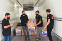O Governo do Estado recebeu 439.340 vacinas contra a Covid-19 na tarde desta quinta-feira. Este é o primeiro lote com vacinas do braço farmacêutico da Johnson & Johnson. Foto: Américo Antonio/Sesa