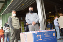 O Governo do Estado recebeu 439.340 vacinas contra a Covid-19 na tarde desta quinta-feira. Este é o primeiro lote com vacinas do braço farmacêutico da Johnson & Johnson. Foto: Américo Antonio/Sesa