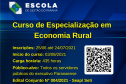 A Escola de Gestão do Paraná (EGP) está com inscrições abertas para o preenchimento
de 200 (duzentas) vagas para o curso de Pós-Graduação em Economia Rural. -  Foto/Arte: Lorival/Escola de Gestão