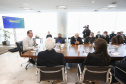 O governador Carlos Massa Ratinho Junior  recebe o  ministro do Desenvolvimento Regional, Rogério Marinho, no Palácio Iguaçu, as propostas selecionadas pelo Programa Pró-Moradia para revitalização de favelas nas cidades de Curitiba e São José dos Pinhais.  Foto: Jonathan Campos/AEN