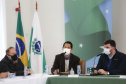 Governador Carlos Massa Ratinho Junior, durante solenidade assinatura de ordem serviços para construção da Cadeia Pública e pavimentação de estradas rurais em Arapongas -  Curitiba, 19/07/2021  -  Foto: Jonathan Campos/AEN