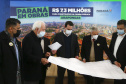 Governador Carlos Massa Ratinho Junior, durante solenidade assinatura de ordem serviços para construção da Cadeia Pública e pavimentação de estradas rurais em Arapongas -  Curitiba, 19/07/2021  -  Foto: Jonathan Campos/AEN