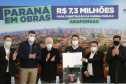 Governador Carlos Massa Ratinho Junior, durante solenidade assinatura de ordem serviços para construção da Cadeia Pública e pavimentação de estradas rurais em Arapongas -  Curitiba, 19/07/2021  -  Foto: Jonathan Campos/AEN
