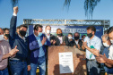 Um dos trechos mais movimentados da BR-277, em Cascavel, na Região Oeste, começou oficialmente a ser requalificado. O governador Carlos Massa Ratinho Junior participou nesta segunda-feira (2) do lançamento da pedra fundamental das obras de duplicação da rodovia. Foto: Jonathan Campos/AEN
