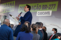 Um dos trechos mais movimentados da BR-277, em Cascavel, na Região Oeste, começou oficialmente a ser requalificado. O governador Carlos Massa Ratinho Junior participou nesta segunda-feira (2) do lançamento da pedra fundamental das obras de duplicação da rodovia. Foto: Jonathan Campos/AEN