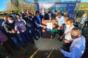Um dos trechos mais movimentados da BR-277, em Cascavel, na Região Oeste, começou oficialmente a ser requalificado. O governador Carlos Massa Ratinho Junior participou nesta segunda-feira (02) do lançamento da pedra fundamental das obras de duplicação da rodovia.  -  Cascavel, 02/08/2021  -  Foto: José Fernando Ogura/AEN