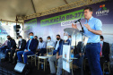 Um dos trechos mais movimentados da BR-277, em Cascavel, na Região Oeste, começou oficialmente a ser requalificado. O governador Carlos Massa Ratinho Junior participou nesta segunda-feira (02) do lançamento da pedra fundamental das obras de duplicação da rodovia.  -  Cascavel, 02/08/2021  -  Foto: José Fernando Ogura/AEN