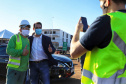 O governador Carlos Massa Ratinho Junior fez nesta segunda-feira (02) a primeira visita técnica às obras de readequação do Trevo Cataratas, em Cascavel, na Região Oeste. -  Cascavel, 02/08/2021  -  Foto: José Fernando ogura/AEN