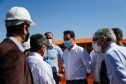 O governador Carlos Massa Ratinho Junior vistoriou nesta terça-feira (3) a obra da nova sede do Centro Estadual de Educação Profissional (CEEP) do Noroeste, também conhecido como Colégio Agrícola do Noroeste, em Diamante do Norte. Foto: Jonathan Campos/AEN
