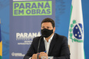 O secretário de Infraestrutura e Logística, Sandro Alex, atende a imprensa nesta quinta-feira (5) para esclarecer a nova modelagem das concessões de rodovias do Paraná.
Foto: Geraldo Bubniak 