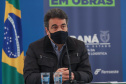 O secretário de Infraestrutura e Logística, Sandro Alex, atende a imprensa nesta quinta-feira (5) para esclarecer a nova modelagem das concessões de rodovias do Paraná.  Na foto, o  diretor-geral do DER-PR, Fernando Furiatti    05/08/2021. Foto: Geraldo Bubniak/AEN