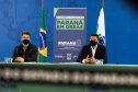 O secretário de Infraestrutura e Logística, Sandro Alex, atende a imprensa nesta quinta-feira (5) para esclarecer a nova modelagem das concessões de rodovias do Paraná.   05/08/2021. Foto: Geraldo Bubniak/AEN