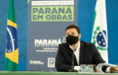 O secretário de Infraestrutura e Logística, Sandro Alex, atende a imprensa nesta quinta-feira (5) para esclarecer a nova modelagem das concessões de rodovias do Paraná. 05/08/2021. Foto: Rodrigo Félix Leal/Infraestrutura