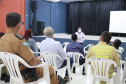 O secretário estadual da Segurança Pública, Romulo Marinho Soares, esteve no município de Porto Rico, no Noroeste do Paraná, nesta quinta-feira (5), para tratativas sobre o fluxo de trabalho das forças de segurança na região, com planejamento de reforço para os próximos feriados e final de semana, além da Operação Verão 2021-2022. Foto: SESP