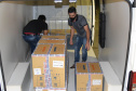 Chegaram no Paraná, na noite deste domingo (22), 107.640 doses do imunizante Cominarty, produzidos pela Pfizer/BioNTech. Esta é a segunda parte do 42° lote de vacinas contra Covid-19 enviado pelo Ministério da Saúde, que contempla 435.290 novas doses para o Estado.  -  Curitiba, 22/08/2021  -  Foto: Américo Antonio/SESA