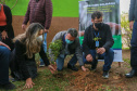 A primeira-dama Luciana Saito Massa, que preside o Conselho de Ação Solidária, e o secretário de Desenvolvimento Sustentável e do Turismo, Márcio Nunes, participam  da distribuição de mudas da campanha Floresce Paraná.F oto: Valdelino Pontes