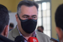O secretário de Estado da Saúde, Beto Preto assinou a ordem de serviço nesta quinta-feira (16) que autoriza o início imediato de reformas de reparo no Hospital Regional da Lapa São Sebastião (HRLSS).  -  Curitiba, 16/09/2021  -  Foto: Américo Antonio/SESA
