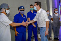 Governador Carlos Massa Ratinho Junior, participou da inauguração da nova planta industrial da Sooro Renner, líder nacional na produção de proteínas derivadas do soro de leite, em Marechal Cândido Rondon - Presentes, o 
prefeito Marcio Rauber e o diretor-presidente da Sooro Renner, William da Silva  - Marechal Cândido Rondon, 22/09/2021  -  Foto: Gilson Abreu/AEN