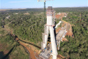 Obras da Ponte da Integração Brasil-Paraguai estão 70% concluídas. Foto: DER