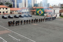 A Polícia Militar do Paraná formou, nesta sexta-feira (24/09), 30 militares estaduais do Paraná, três do Amapá e uma policial do Ceará com o XV Curso de Controle de Distúrbios Civis (CCDC) turma 2021. -  Curitiba, 24/09/2021  -  Foto: Soldado Ismael Ponchio