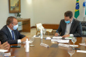 Governador Carlos Massa Ratinho Junior em reuniao com o presidente da cooperativa LAR.Foto: Ari Dias/ AEN.