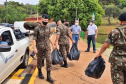 Um mutirão de limpeza tomou conta do Lago Jaboti, principal cartão postal de Apucarana na manhã desta quarta-feira (29). A ação foi promovida pela Companhia de Saneamento do Paraná (Sanepar) e pela Prefeitura de Apucarana, por meio da Secretaria Municipal de Meio Ambiente (Sema), marcando a Semana do Voluntariado do Paraná.  -  Apucarana, 29/09/2021  -  Foto: Sanepar