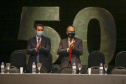 O governador Carlos Massa Ratinho Junior participou nesta quinta-feira (30) da solenidade em comemoração ao Jubileu de Ouro do HU-UEL, reforçando a importância da organização para o Estado, destacando os feitos mais recentes.
Foto Gilson Abreu/AEN