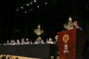 O governador Carlos Massa Ratinho Junior participou nesta quinta-feira (30) da solenidade em comemoração ao Jubileu de Ouro do HU-UEL, reforçando a importância da organização para o Estado, destacando os feitos mais recentes.
Foto Gilson Abreu/AEN