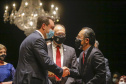 O governador Carlos Massa Ratinho Junior participou nesta quinta-feira (30) da solenidade em comemoração ao Jubileu de Ouro do HU-UEL, reforçando a importância da organização para o Estado, destacando os feitos mais recentes.
Foto Gilson Abreu/AEN