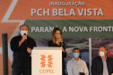 O governador Carlos Massa Ratinho Junior, o ministro de Minas e Energia, Bento Albuquerque, e o presidente da Copel, Daniel Pimentel Slaviero, inauguram de forma virtual nesta sexta-feira (1º) a Pequena Central Hidrelétrica Bela Vista, em Verê, no Sudoeste do Estado.  Na foto o prefeito de Sao Joao, Clovis Cuccolotto.   01/10/2021 - Foto: Geraldo Bubniak/AEN