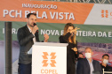 O governador Carlos Massa Ratinho Junior, o ministro de Minas e Energia, Bento Albuquerque, e o presidente da Copel, Daniel Pimentel Slaviero, inauguram de forma virtual nesta sexta-feira (1º) a Pequena Central Hidrelétrica Bela Vista, em Verê, no Sudoeste do Estado.  Na foto o Prefeito de Vere, Ademilso Rosin  01/10/2021 - Foto: Geraldo Bubniak/AEN