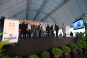 O governador Carlos Massa Ratinho Junior, o ministro de Minas e Energia, Bento Albuquerque, e o presidente da Copel, Daniel Pimentel Slaviero, inauguram de forma virtual nesta sexta-feira (1º) a Pequena Central Hidrelétrica Bela Vista, em Verê, no Sudoeste do Estado.    01/10/2021 - Foto: Geraldo Bubniak/AEN