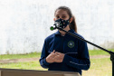 Quase 800 alunos do Colégio Estadual Cívico-Militar Professor Luiz Carlos de Paula e Souza, no bairro Umbará, em Curitiba, receberam novos uniformes nesta terça-feira (05). A entrega foi feita pelo secretário estadual da Educação e do Esporte, Renato Feder. Foto: Anderson Pedroso/Seed-PR