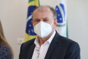 Governo do Estado vai construir em Irati a primeira unidade da Cidade do Idoso. A assinatura do convênio, último passo antes do processo de licitação da obra, foi feita pelo governador Carlos Massa Ratinho Junior e pelo prefeito do município, Jorge Derbli, nesta terça-feira (05), no Palácio Iguaçu.Foto:Gustavo Pontes