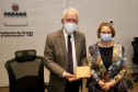 As novas oportunidades de parceria entre o Paraná e o Canadá foram o foco da visita de uma comitiva do Consulado Geral do Canadá a Curitiba nesta quarta-feira (6). O vice-governador Darci Piana recebeu, no Palácio Iguaçu, a cônsul-geral do Canadá em São Paulo, Heather Cameron. Foto: Camila Tonett/Vice-governadoria