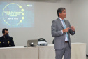 O secretário nacional de Trânsito, Frederico Carneiro, reuniu-se com representantes da Argentina e Paraguai, em Foz do Iguaçu, na tarde desta segunda-feira (18), para apresentar os aplicativos de documentos digitais. - Foz do Iguaçu, 19/10/2021 - Foto: Allan Marba/Detran-PR