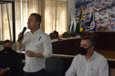 O Governo do Estado vai reforçar investimentos da área da saúde em municípios do Norte Pioneiro. O secretário estadual da Saúde, Beto Preto, esteve em Jacarezinho, Santo Antônio da Platina, Carlópolis e Ribeirão Claro nesta sexta-feira (29) e destacou recursos já liberados e ações previstas para a região. - Curitiba, 29/10/2021 - Foto: Américo Antonio/SESA