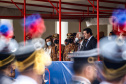 O governador Carlos Massa Ratinho Junior participou, nesta segunda-feira (8), em Curitiba, da passagem de comando do Corpo de Bombeiros do Paraná. Há mais de 30 anos na corporação, o coronel Manoel Vasco de Figueiredo Junior assume o posto de comandante-geral no lugar do coronel Gerson Gross, que tinha sido empossado em janeiro deste ano e agora segue para a reserva remunerada.Foto:Jonathan Campos/AEN
