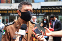 O governador Carlos Massa Ratinho Junior participou, nesta segunda-feira (8), em Curitiba, da passagem de comando do Corpo de Bombeiros do Paraná. Há mais de 30 anos na corporação, o coronel Manoel Vasco de Figueiredo Junior assume o posto de comandante-geral no lugar do coronel Gerson Gross, que tinha sido empossado em janeiro deste ano e agora segue para a reserva remunerada.Foto:José Fernando Ogura/AEN