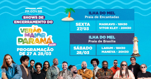 grade de programação dos shows