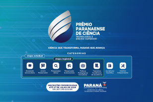 Com prazo estendido, Prêmio Paranaense de Ciência recebe inscrições até 27 de julhoEstado divulga classificação definitiva de co...