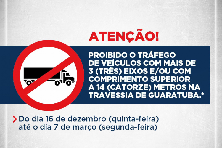 Restrição de veículos no ferry boat