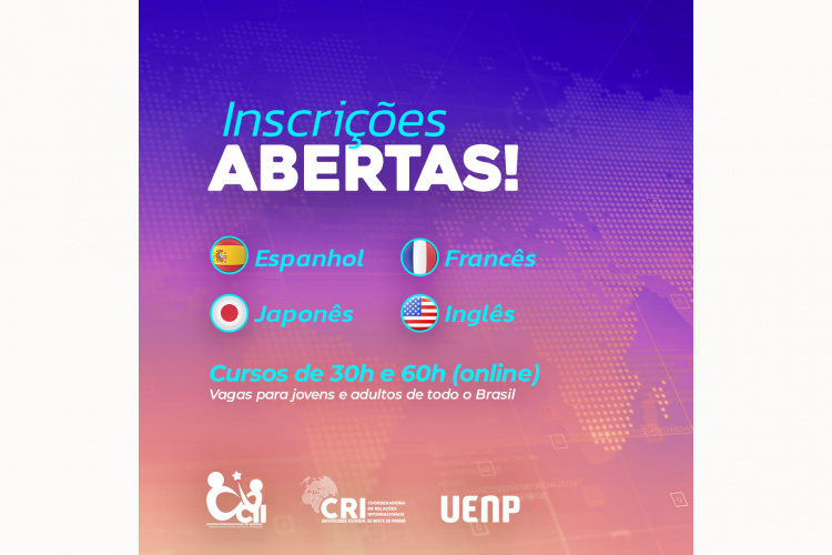 UENP inicia inscrições para cursos abertos ao público geral de inglês, espanhol, francês e japonês
