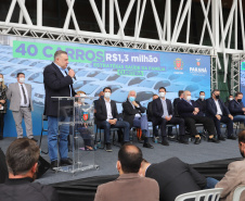 O governador Carlos Massa Ratinho Junior entrrega  nesta quinta-feira (11),  veículos da Estratégia da Saúde da Família no Parque Barigui em Curitiba.   - 11/11/2021