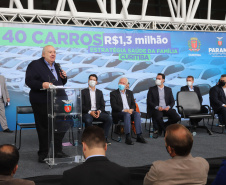 O governador Carlos Massa Ratinho Junior entrrega  nesta quinta-feira (11),  veículos da Estratégia da Saúde da Família no Parque Barigui em Curitiba.   - 11/11/2021