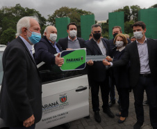 O governador Carlos Massa Ratinho Junior entrrega  nesta quinta-feira (11),  veículos da Estratégia da Saúde da Família no Parque Barigui em Curitiba.   - 11/11/2021