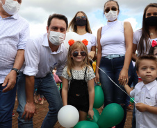 O governador Carlos Massa Ratinho Junior esteve nesta sexta-feira (19) no município de Ivaiporã e confirmou o repasse de R$ 36,1 milhões para obras de infraestrutura urbana e rodoviária. Foto: Ari Dias/AEN